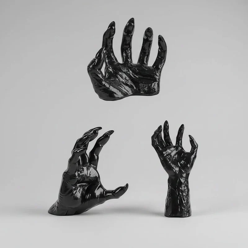 Halloween Home Decorations Wall Candle Holder Hand with Pointed Claws