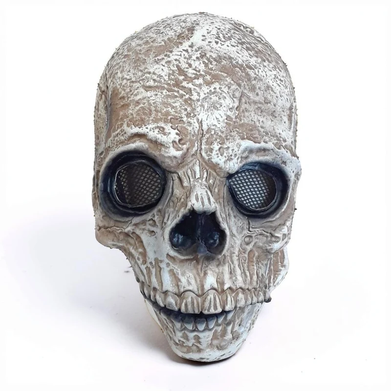 Halloween Skull Mask with a Movable Jaw for Costumes and Parties