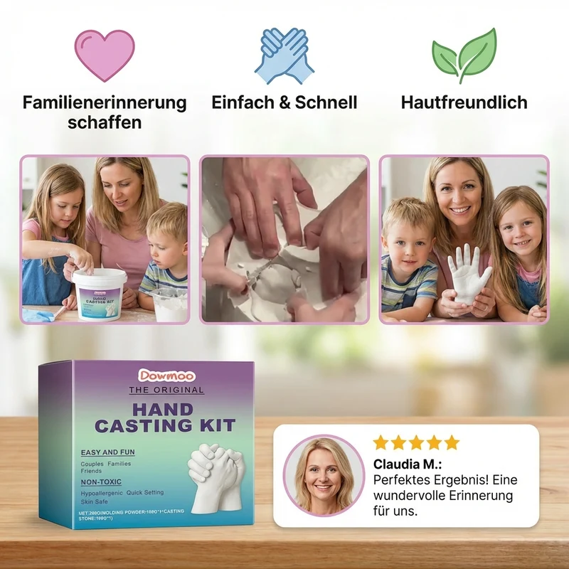 Handafdrukset – Gipsafgietsel in 3D voor stellen en gezinnen