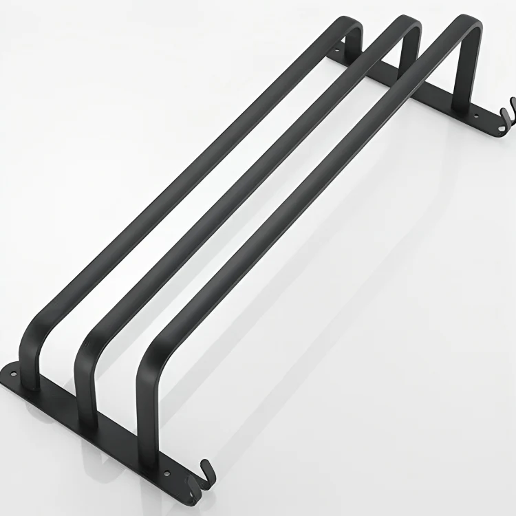 Handdoekenrek – Aluminium wandmodel met twee of drie stangen, 40 of 60 cm