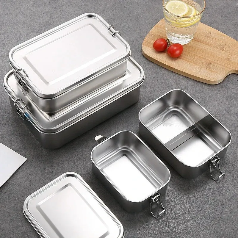 Lunchbox roestvrij staal – Set van drie met vakken, 850 tot 1400 ml