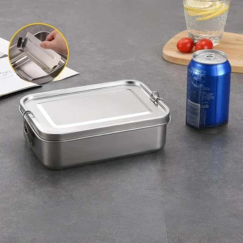 Lunchbox roestvrij staal – Set van drie met vakken, 850 tot 1400 ml