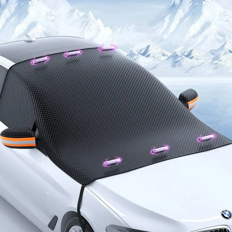 Voorruitbescherming auto – 153 x 115 cm met magneten en zijflappen