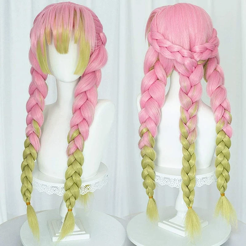 Halloween Women’s Synthetic Cosplay Wig with Bangs for Parties, Anime-Styled Hairstyle