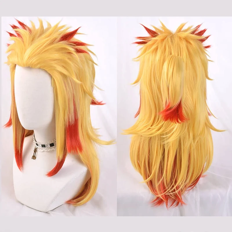 Halloween Women’s Synthetic Cosplay Wig with Bangs for Parties, Anime-Styled Hairstyle