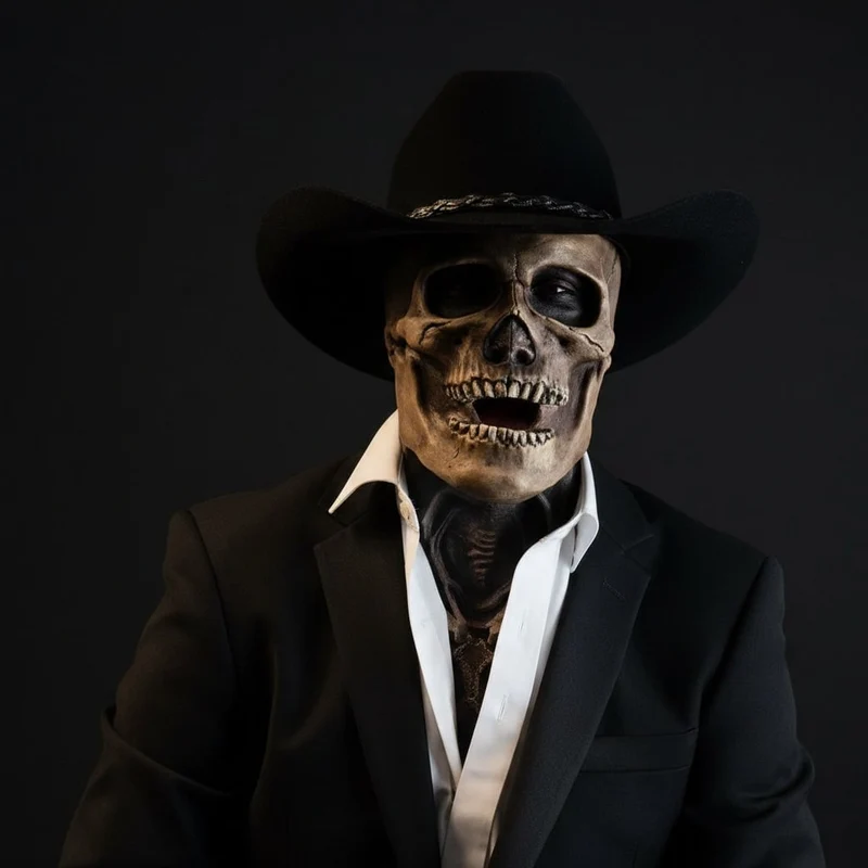 Halloween Skull and Exposed-Brain Masks, Realistic Latex, for Parties