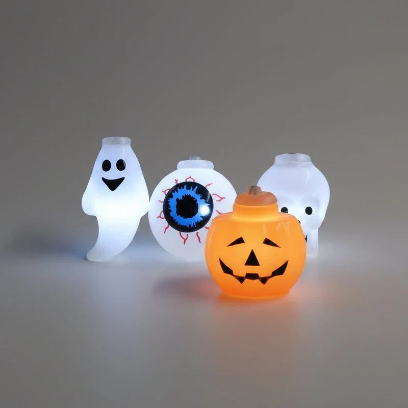 Halloween String Lights with Pumpkins Ghosts Skulls and Eyeballs for Outdoor Patio Decorations