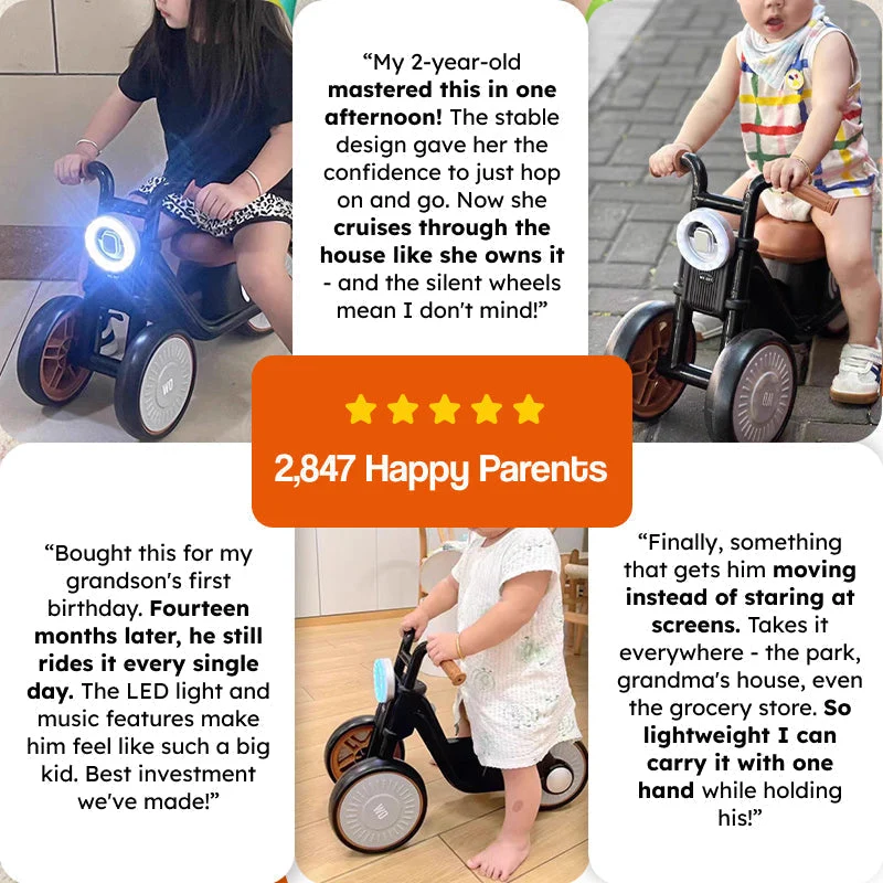 Loopfiets kind – Motormodel zonder pedalen met laag frame en dikke banden