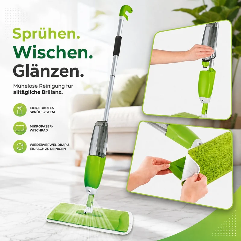 Bodenwischer mit Sprühfunktion | Sprühglanz