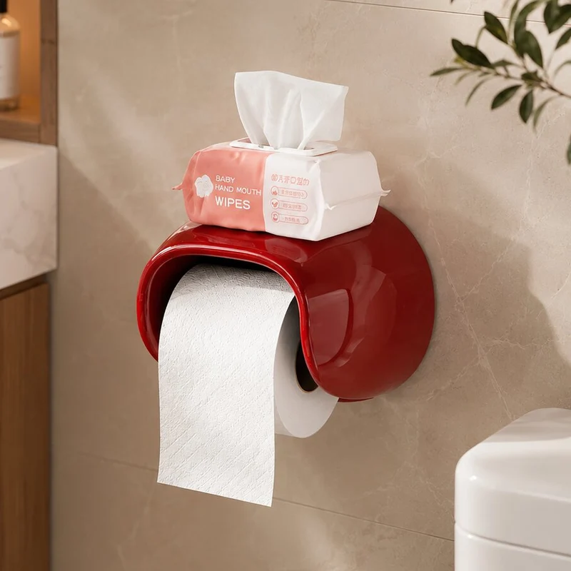 Toilettenpapierhalter ohne Bohren | Glanzbogen