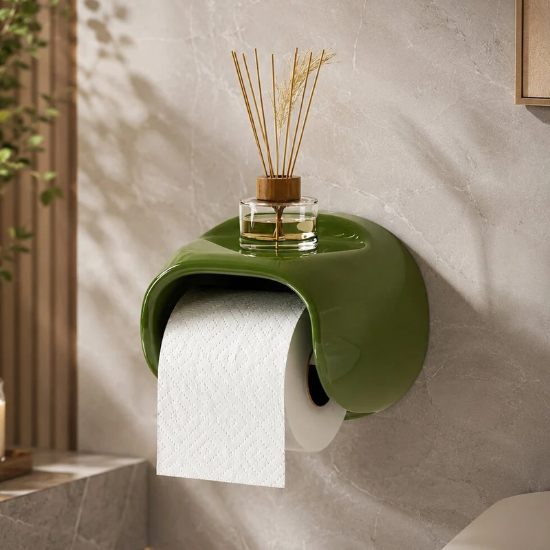 Toilettenpapierhalter ohne Bohren | Glanzbogen