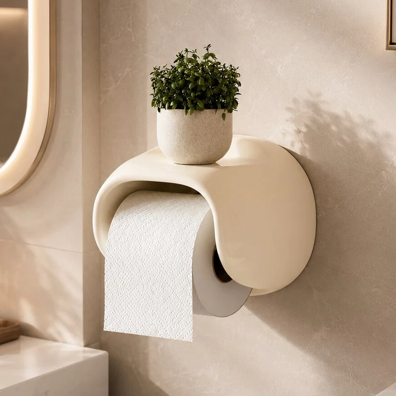 Toilettenpapierhalter ohne Bohren | Glanzbogen