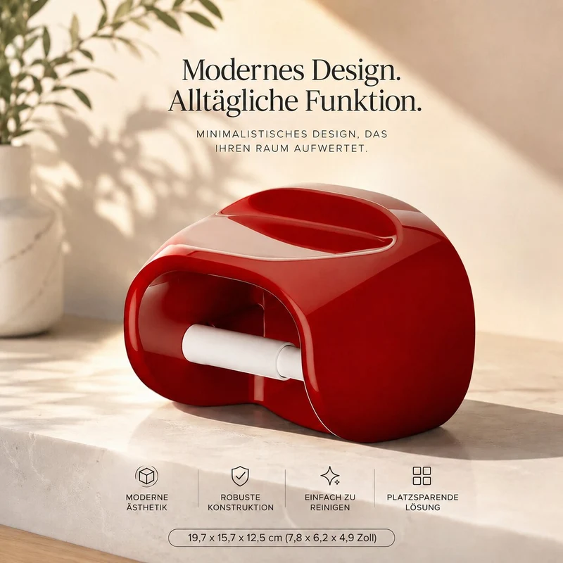 Toilettenpapierhalter ohne Bohren | Glanzbogen