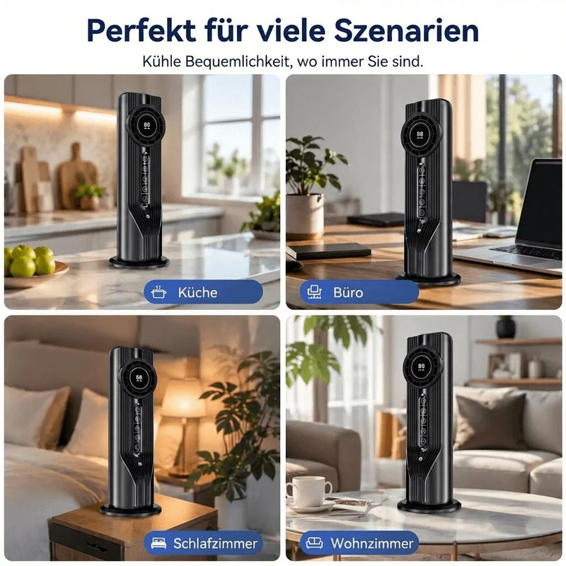 Turmventilator mit Luftbefeuchter | Nebelturm