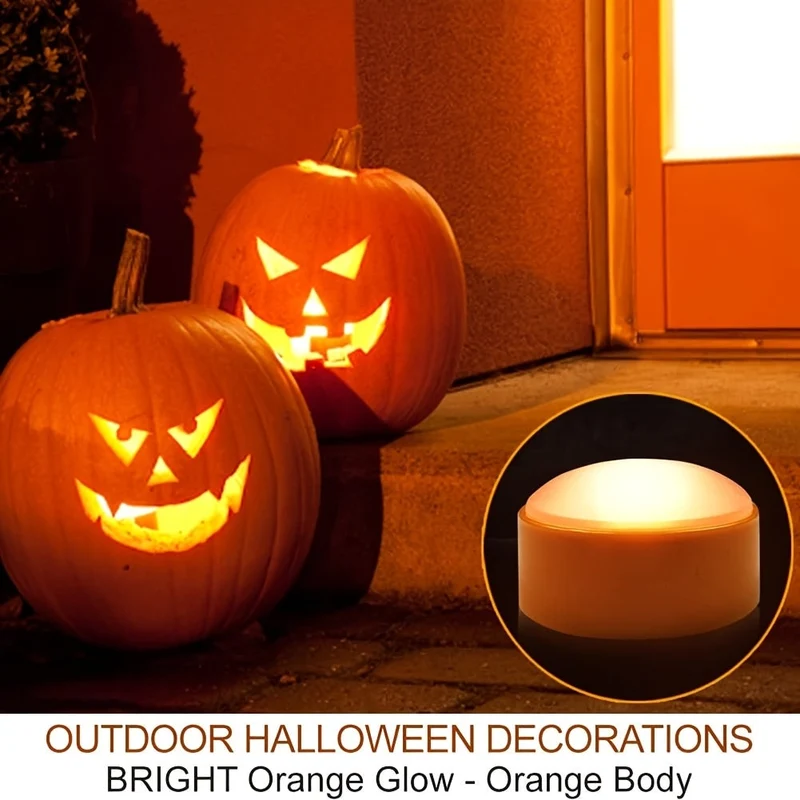 Halloween LED Pumpkin Lights with Remote Control, Flameless Indoor Decoration
