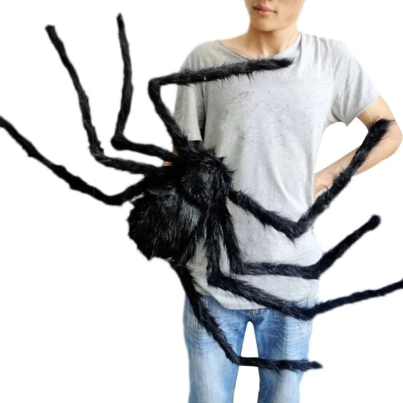 Halloween Giant Artificial Spider with Web, Spooky Garden Decoration