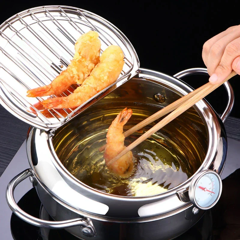 Fritteuse aus Edelstahl mit Thermometer | FrittierMeister