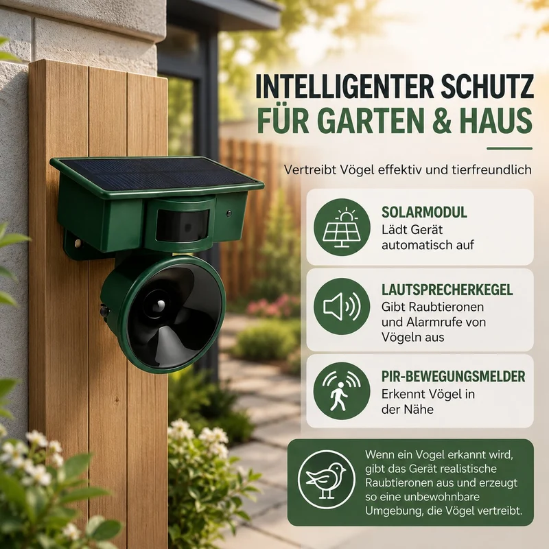Vogelabwehrgerät für Außen | VogelBlock