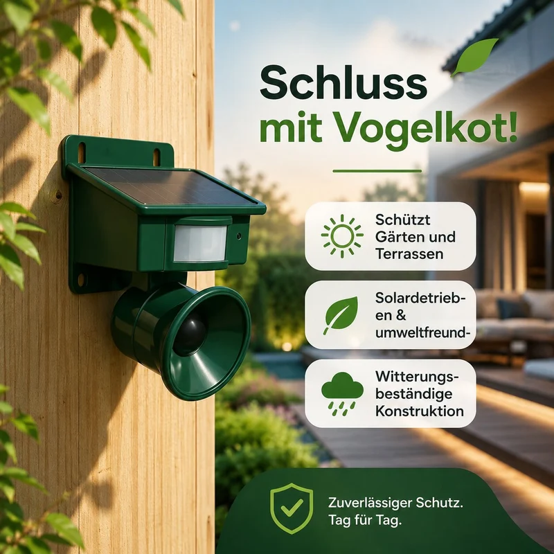 Vogelabwehrgerät für Außen | VogelBlock