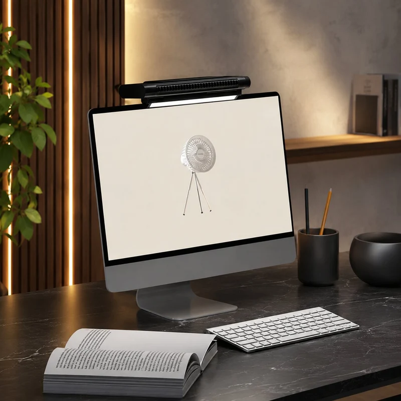 Desktop Ventilator mit LED Licht | Luftkavell