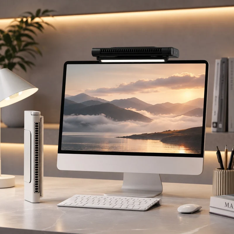 Desktop Ventilator mit LED Licht | Luftkavell