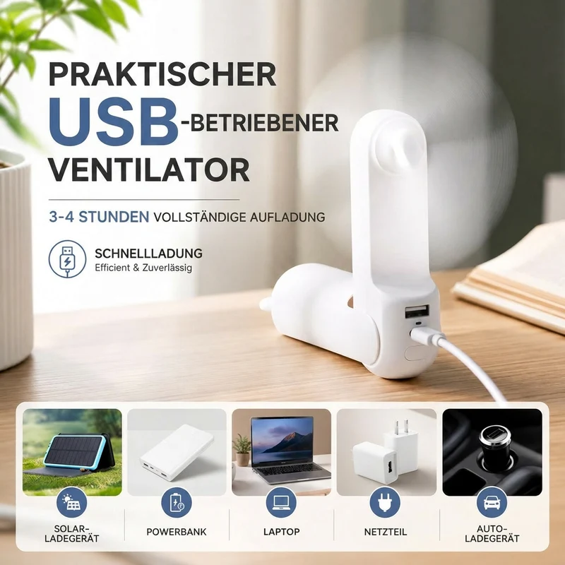 Handventilator mit Powerbank | Kühlvolt