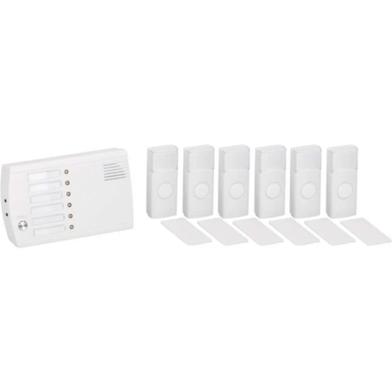 Sistema Interfono Campanello Casa 6 Canali 36 Melodie Wireless Senza Fili IP44