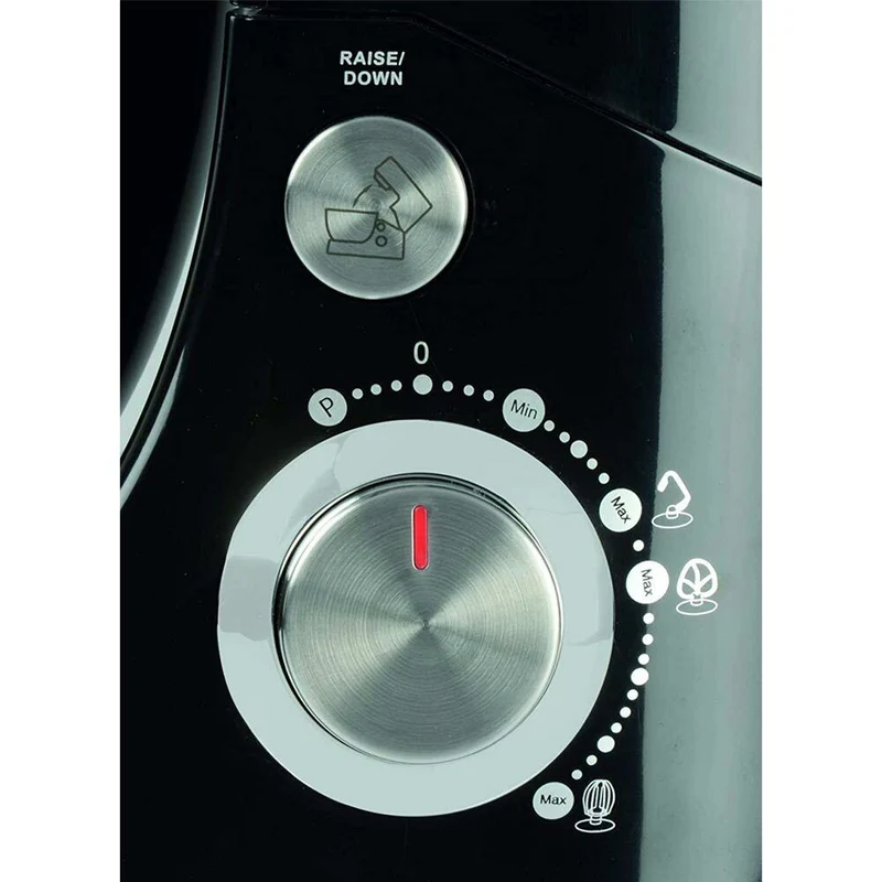 Impastatrice Planetaria Ciotola Acciaio 5 LT Impastatore Robot Nero 800W 3 Ganci