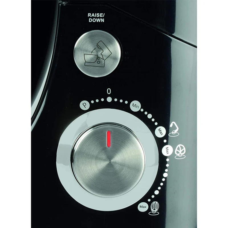 Impastatrice Planetaria Ciotola Acciaio 5 LT Impastatore Robot Nero 800W 3 Ganci
