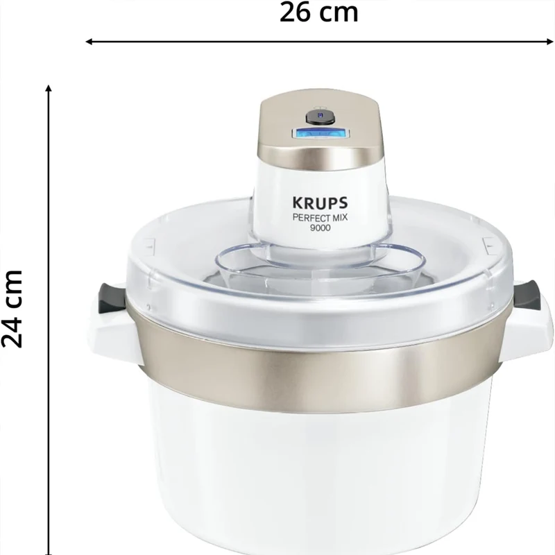 Macchina per Gelato 1.6 Litri Gelatiera con Display e 2 Coperchi 6W Mescolatore