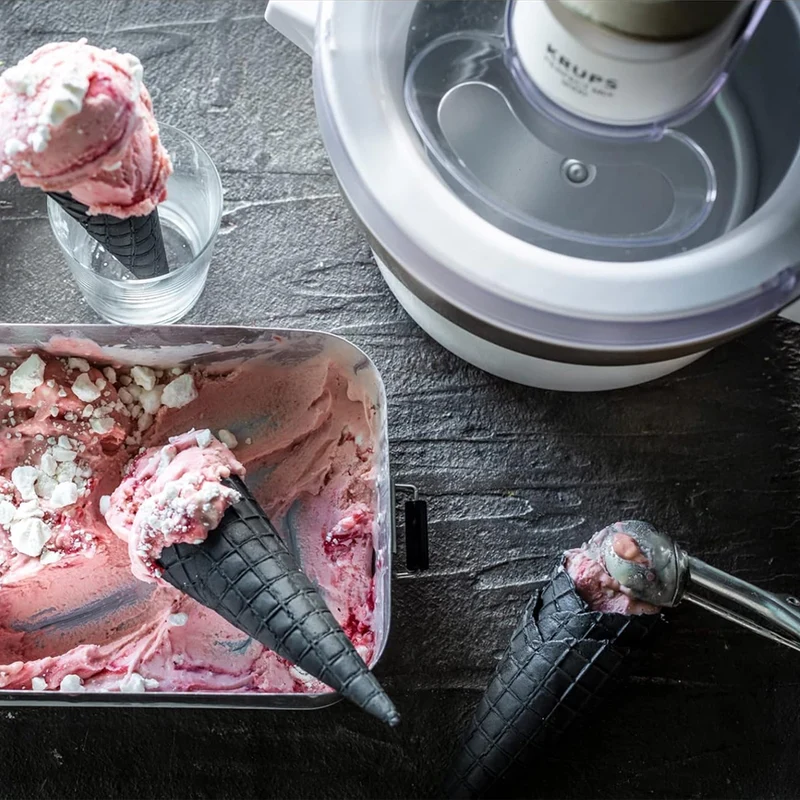 Macchina per Gelato 1.6 Litri Gelatiera con Display e 2 Coperchi 6W Mescolatore