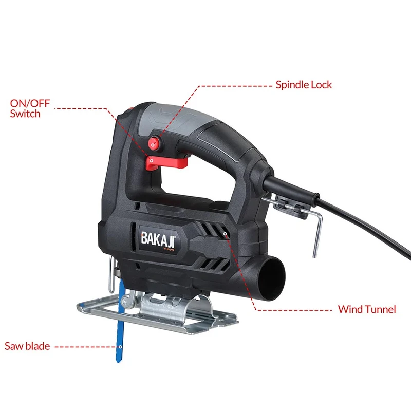Seghetto Elettrico Alternativo 400W Velocita Regolabile 8 Lame per Legno Metallo