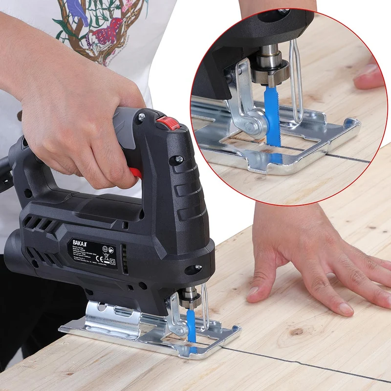 Seghetto Elettrico Alternativo 400W Velocita Regolabile 8 Lame per Legno Metallo