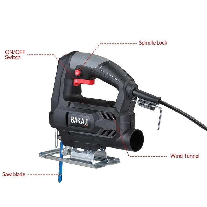 Seghetto Elettrico Alternativo 400W Velocita Regolabile 8 Lame per Legno Metallo