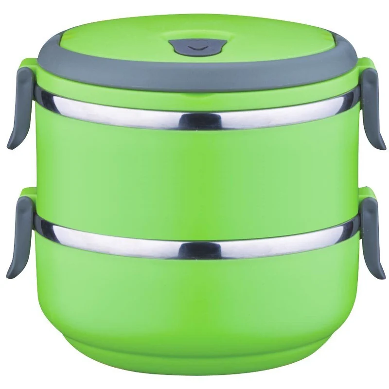 Contenitore Termico Porta Pranzo Alimenti 2 Piani 1200ml Thermos Portatile