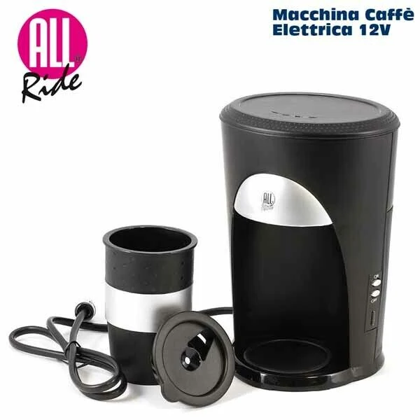 MACCHINA DA CAFFE' PORTATILE A CIALDE PADS UNIVERSALE 12V PER AUTO CAMPER BARCA
