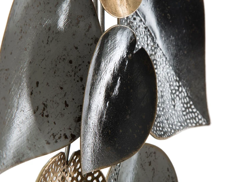 Pannello in Metallo Foglia Mezza - cm 62,5x5,5x40