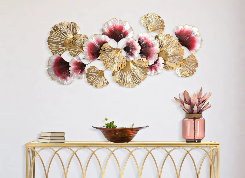 Pannello Decorativo Floreale in Metallo -B- cm 117,5x5x54