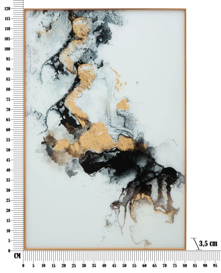 Pannello Decorativo in Vetro con Cornice Elegante Ghost cm 80x3,5x120