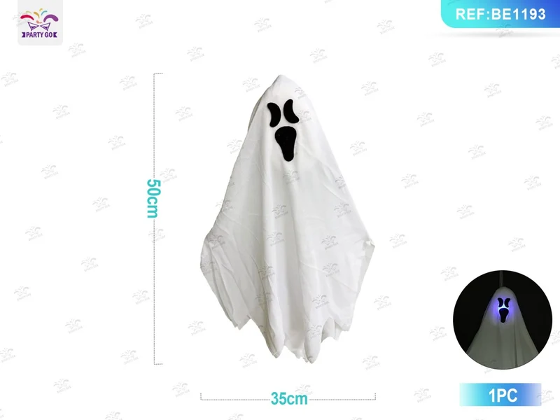 Fantasma sospeso Halloween con luce 35 x 50 cm PartyGo