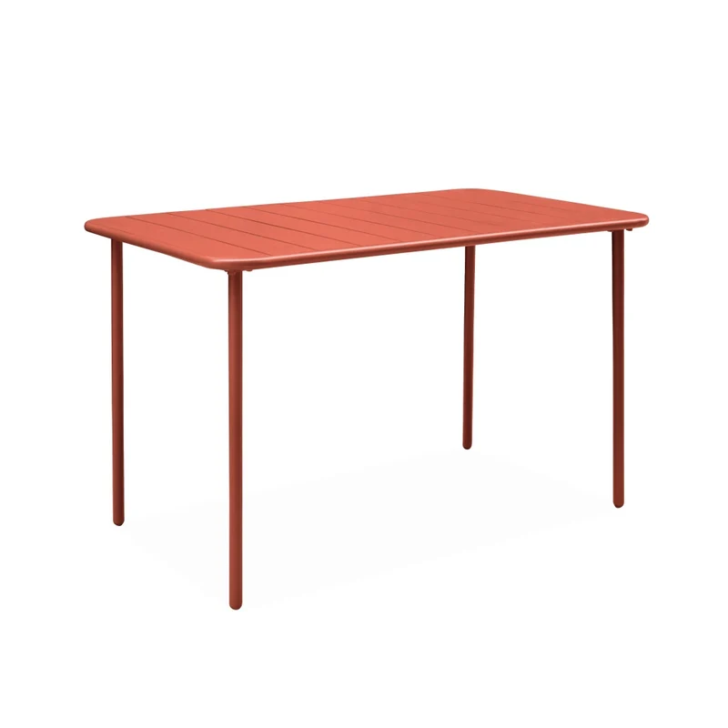 Set tavolo da giardino bistrot pieghevole in acciaio con 4 sedie,