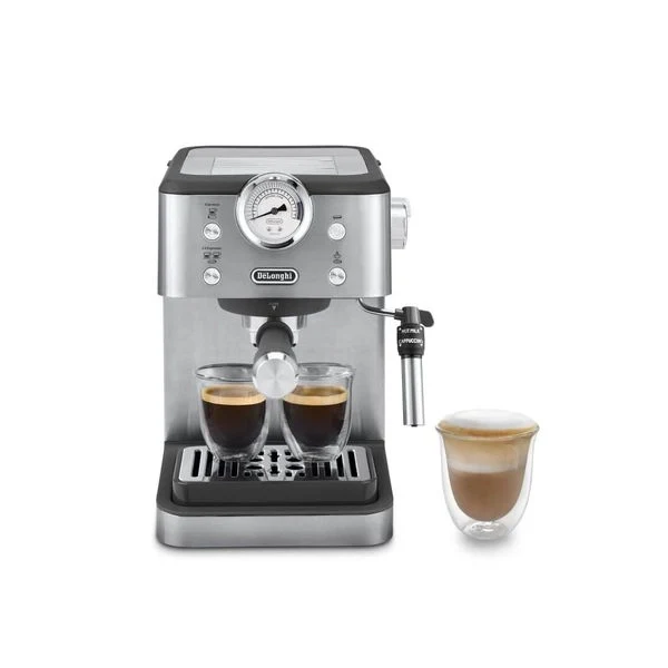 De’longhi classic - macchina da caffè manuale espresso e cappuccino, polvere e cialde ese,15 bar, 1.7l, metal (em450.m) - 8004399032699