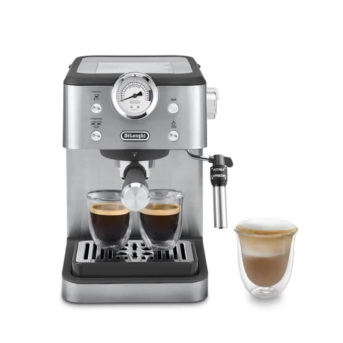 De’longhi classic - macchina da caffè manuale espresso e cappuccino, polvere e cialde ese,15 bar, 1.7l, metal (em450.m) - 8004399032699