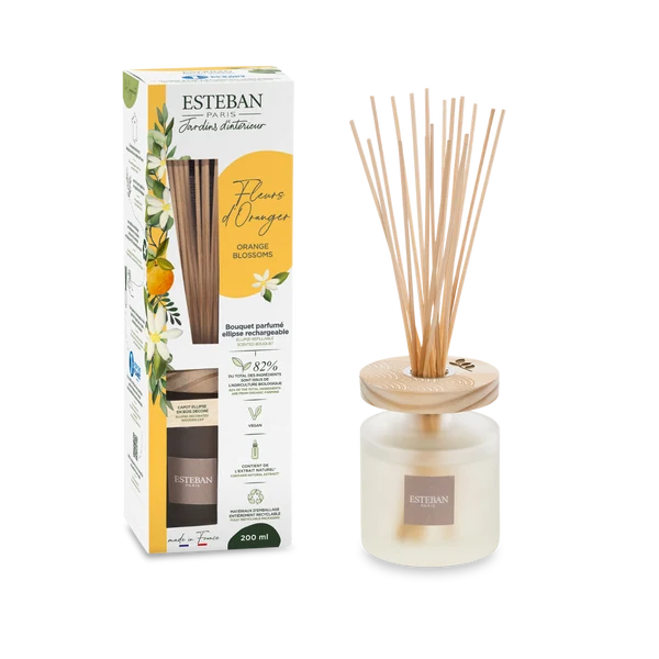 Diffusore a Bastoncini Ricaricabile Fiori d'Arancio 200ml H26cm Esteban-Paris