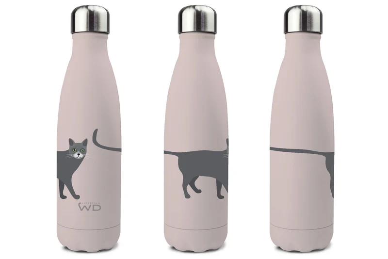 Bottiglia Termica in Acciaio Inox a Doppia Parete 500 ml Decoro con Cani Wd Lifestyle