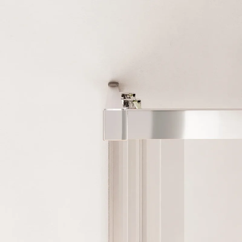 Box doccia angolare 75x75cm con profili cromati slim vetro 6mm trasparente h190 | Portofino
