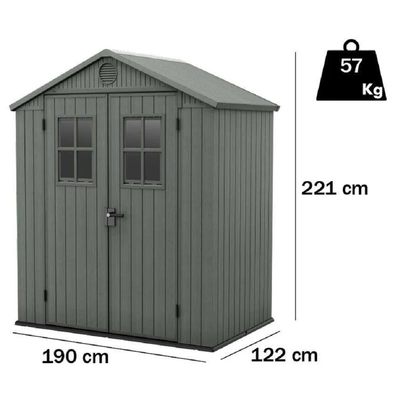 Casetta Darwin Evotech Verde 190x122x221 Cm