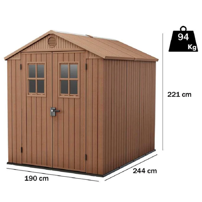 Casetta Darwin Evotech Marrone 190x244x221 Cm