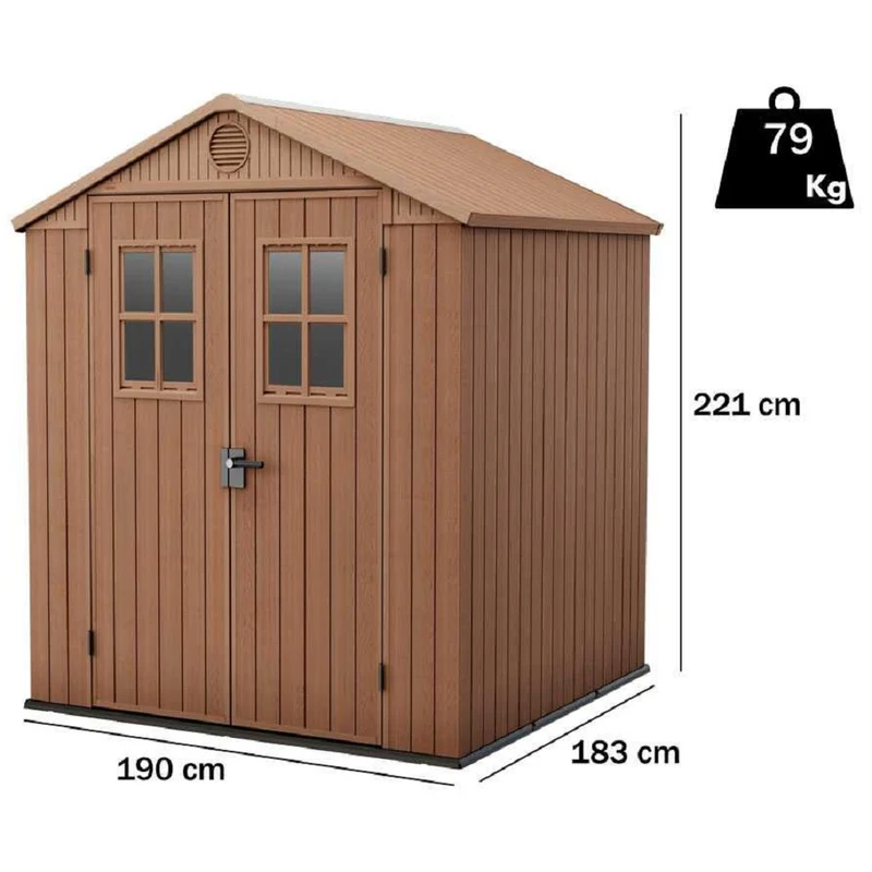 Casetta Darwin Evotech Marrone 190x183x221 Cm