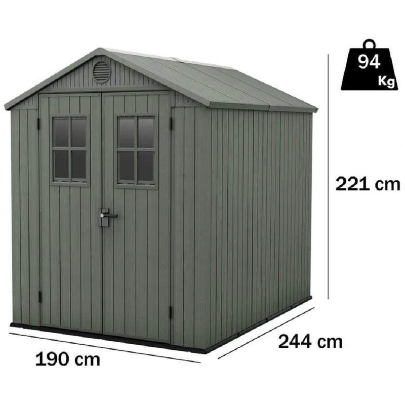 Casetta Darwin Evotech Verde 190x244x221 Cm